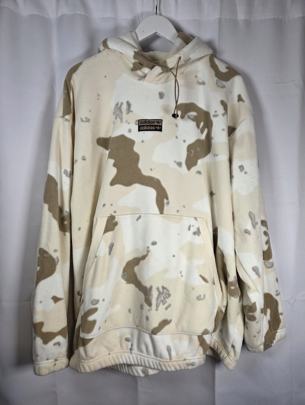 Adidas NEW R.Y.V Cream Camo Fleece Hoodie Men's L  $100